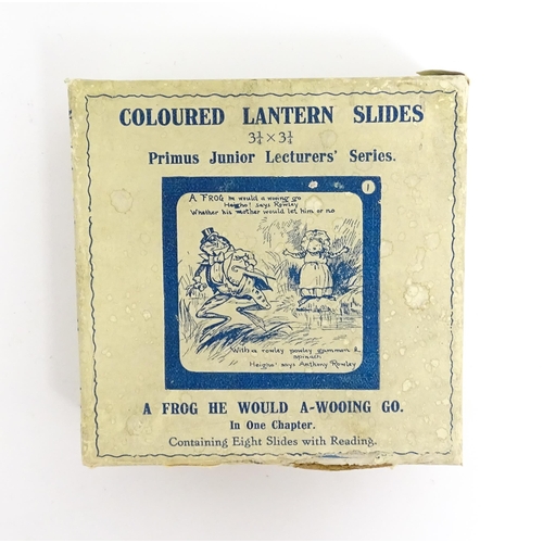 1243 - A quantity of 20thC colour magic lantern slides to include The Baker & the Tarred Fence, Mr Long & M... 