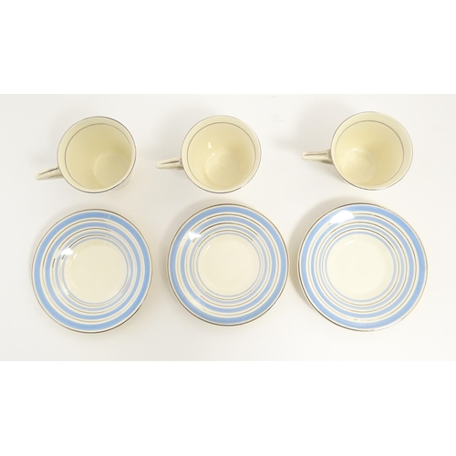 149 - An Art Deco Solian Ware coffee wares to include coffee pot, sugar bowl, milk jug, cups and saucers. ... 