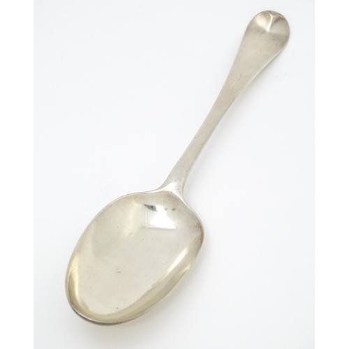 529 - A Geo II silver table spoon hallmarked London 1746, maker Samuel Roby. Approx. 8