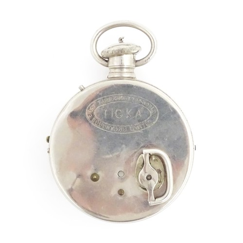 1197 - An early 20thC Houghto's Limited TICKA 17.5mm Spy Camera in the form of a pocket watch with ring han... 