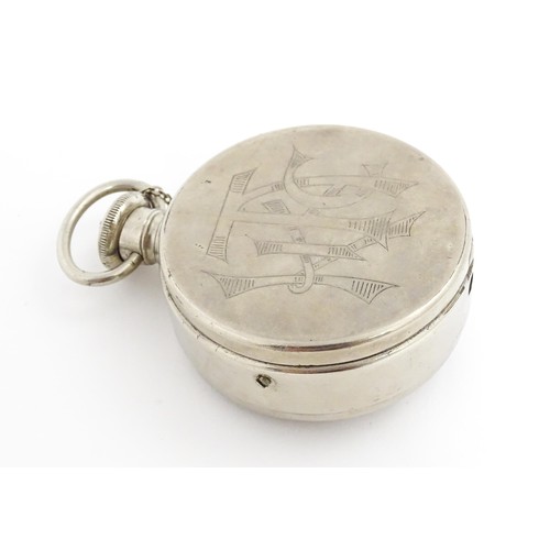 1197 - An early 20thC Houghto's Limited TICKA 17.5mm Spy Camera in the form of a pocket watch with ring han... 