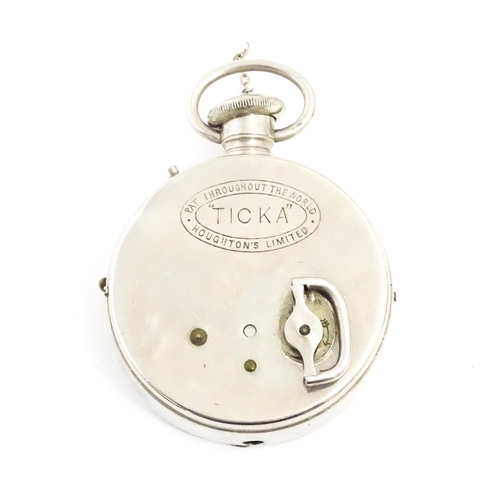 1197 - An early 20thC Houghto's Limited TICKA 17.5mm Spy Camera in the form of a pocket watch with ring han... 