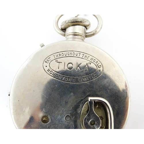 1197 - An early 20thC Houghto's Limited TICKA 17.5mm Spy Camera in the form of a pocket watch with ring han... 