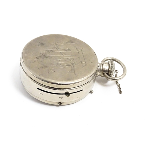 1197 - An early 20thC Houghto's Limited TICKA 17.5mm Spy Camera in the form of a pocket watch with ring han... 