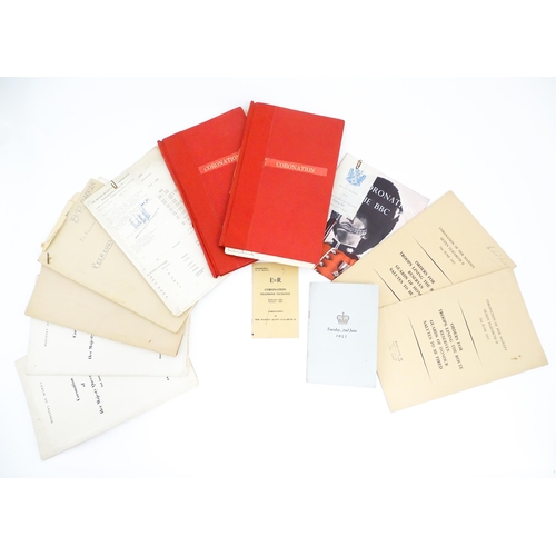 1936 - A quantity of Royal ephemera relating to the Coronation of Her Majesty Queen Elizabeth II, to includ... 