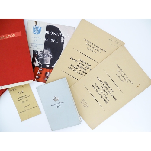 1936 - A quantity of Royal ephemera relating to the Coronation of Her Majesty Queen Elizabeth II, to includ... 