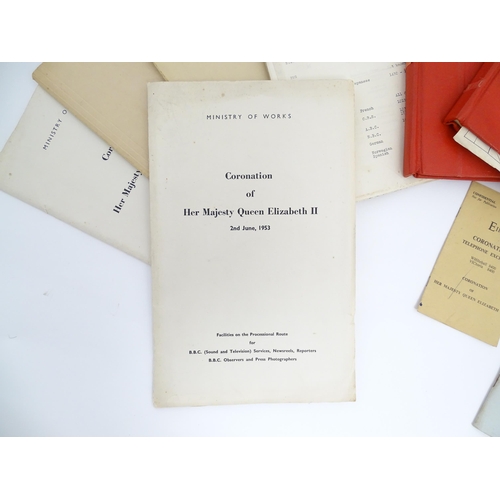 1936 - A quantity of Royal ephemera relating to the Coronation of Her Majesty Queen Elizabeth II, to includ... 