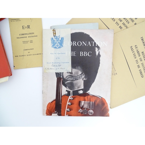 1936 - A quantity of Royal ephemera relating to the Coronation of Her Majesty Queen Elizabeth II, to includ... 