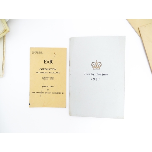 1936 - A quantity of Royal ephemera relating to the Coronation of Her Majesty Queen Elizabeth II, to includ... 