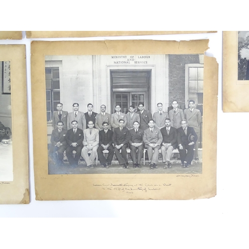 1938 - A quantity of post-war monochrome press photographs from the Croydon Times, depicting visiting India... 