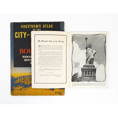 1947 - Map: Hagstrom's Atlas of the City of New York - The Five Boroughs Manhattan, Bronx, Brooklyn, Queens... 