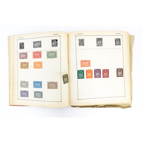 1951 - A Strand stamp album to include 19thC and later worldwide postage stamps, including George V Hong Ko... 