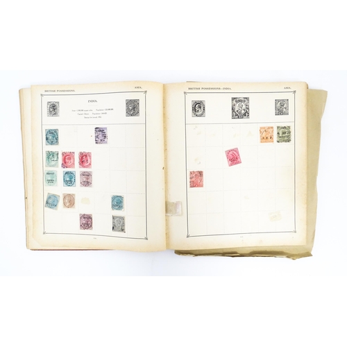 1951 - A Strand stamp album to include 19thC and later worldwide postage stamps, including George V Hong Ko... 