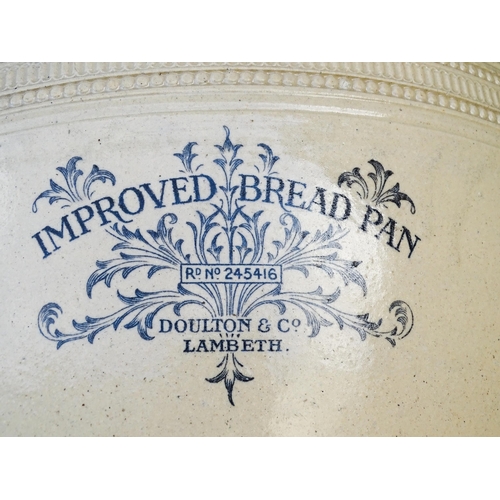 1305 - A stoneware Doulton & Co, Lambeth Improved Bread Pan, approx 16