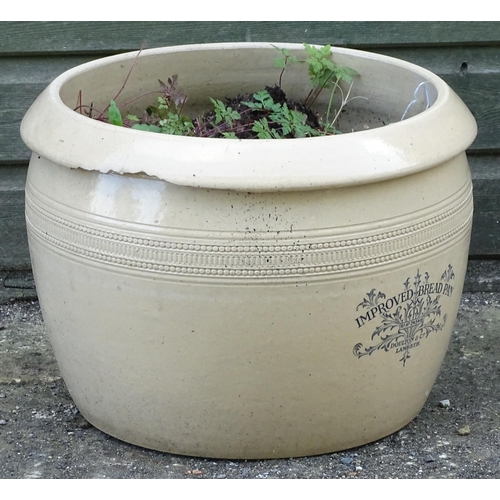 1305 - A stoneware Doulton & Co, Lambeth Improved Bread Pan, approx 16