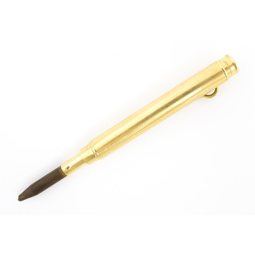 1169 - An 18ct gold retractable pencil, hallmarked London 1926, maker Sampson Mordan & Co. Approx. 2 3/4