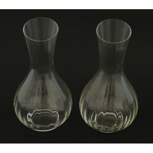 297 - A quantity of glassware to include a pair of Dartington glass carafes, a vintage Holmegaard Denmark ... 