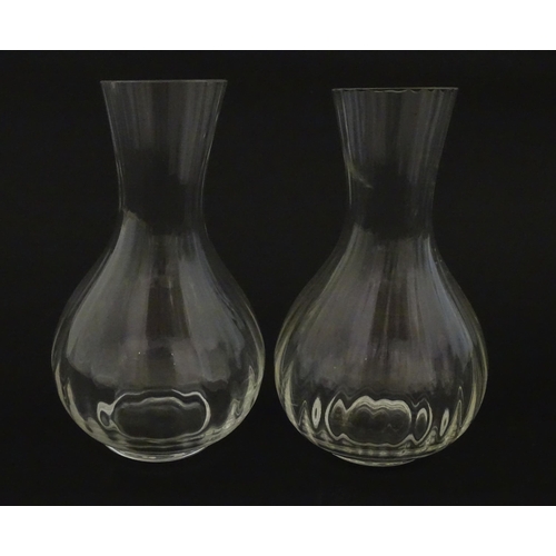 297 - A quantity of glassware to include a pair of Dartington glass carafes, a vintage Holmegaard Denmark ... 