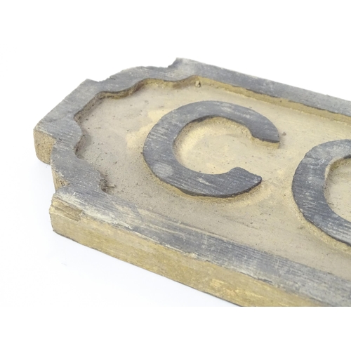 1259 - Two late 20thC carved wooden street / road signs for Columbia Road E. 2 (London), with painted detai... 