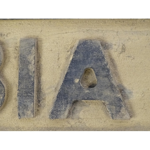 1259 - Two late 20thC carved wooden street / road signs for Columbia Road E. 2 (London), with painted detai... 