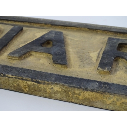 1259 - Two late 20thC carved wooden street / road signs for Columbia Road E. 2 (London), with painted detai... 