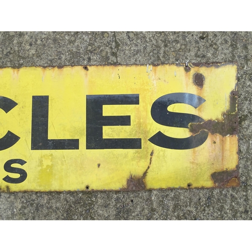 1312 - A large 20thC polychrome enamel advertising sign, the yellow ground with black text 'Depot For Mohaw... 