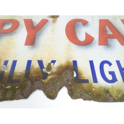 1322 - A 20thC polychrome enamel advertising sign for Clarke's Buffalo Puppy Cakes Delightfully Light & Cri... 