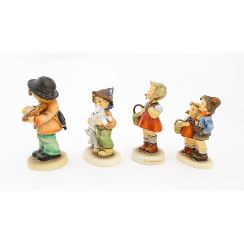 148 - A quantity of Hummel / Goebel figures to include Apple Tree Girl, no. 141, One Plus One no. 129, Ooh... 