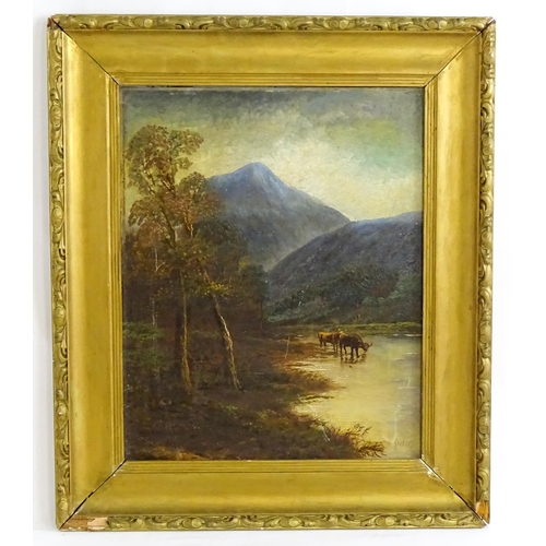 1652 - Henry Graham, Late 19th / early 20th century, Oil on board, A pair of mountain river landscapes with... 