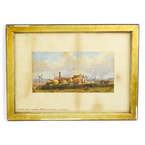 1749 - Thomas Grainger (1849-1930), Watercolour, Catcote Farm with West Hartlepool & Cleveland in the dista... 