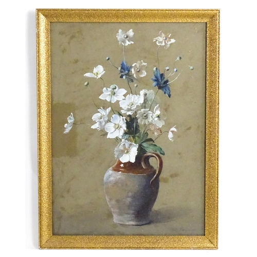 1750 - K. G. Edwards, Early 20th century, Watercolour and bodycolour, A still life study with anemone flowe... 