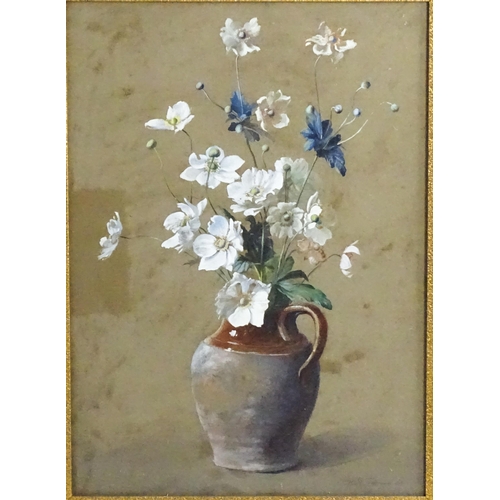 1750 - K. G. Edwards, Early 20th century, Watercolour and bodycolour, A still life study with anemone flowe... 