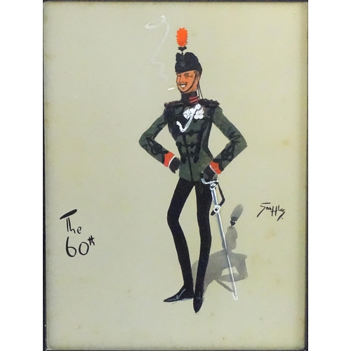 1760 - Charles Johnson Payne / Snaffles (1884-1967), Watercolour and gouache, The 60th, A military officer ... 