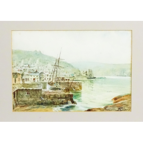 1775 - Barry K. Barnes, Watercolour, Moored boats at Gloucester Quays. Signed lower right. Together with a ... 