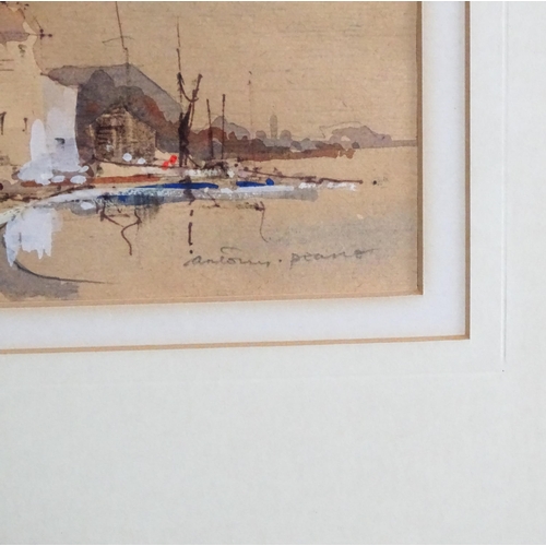 1777 - Anthony Pearce (b. 1933), Watercolours, Old Leigh Essex, A pair of coastal scenes. Both signed lower... 