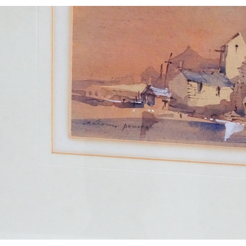 1777 - Anthony Pearce (b. 1933), Watercolours, Old Leigh Essex, A pair of coastal scenes. Both signed lower... 