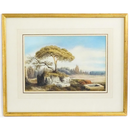 1781 - Dita Erretti, 19th century, Italian School, A wooded landscape scene. Signed and dated '77 lower rig... 