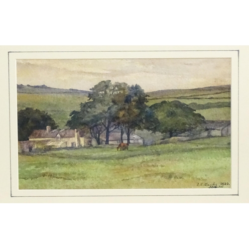 1802 - Isabel Violet Banks, Early 20th century, Watercolour, Scobitor Farm, Dartmoor. Scobitor is known for... 