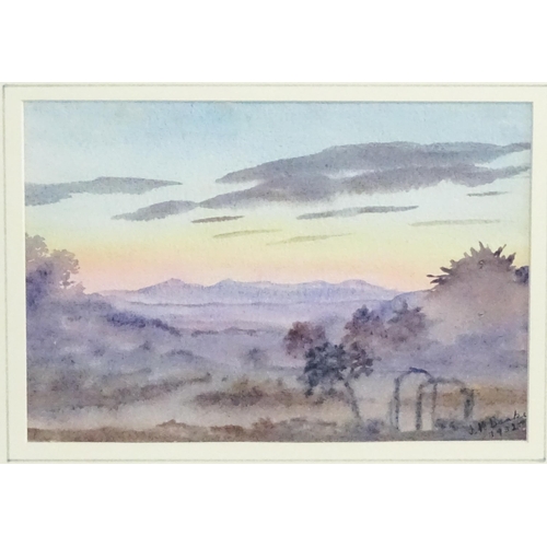 1804 - Isabel Violet Banks, Early 20th century, Watercolour, The Lake Mountains from my Window, Cumberland.... 