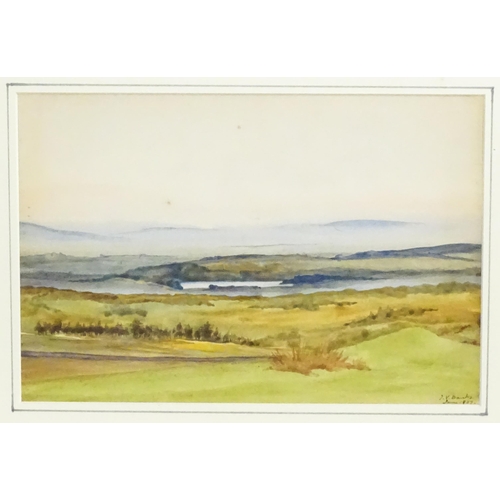 1807 - Isabel Violet Banks, Early 20th century, Watercolour, The Tarn - The fells from above Gilt Hall Cast... 