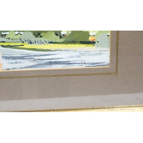 1815 - William Davis (1941-2015), Gouache, A river landscape scene. Signed and dated (19)68 lower left, asc... 