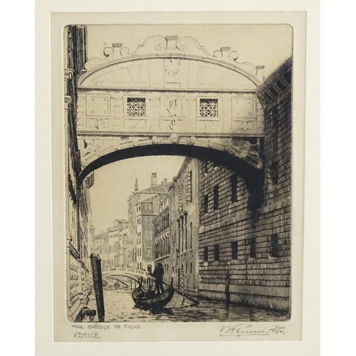 1855 - W. R. Wakefield, Etching, Canning Dock, Liverpool. Facsimile monogram and date 1919 lower left and s... 