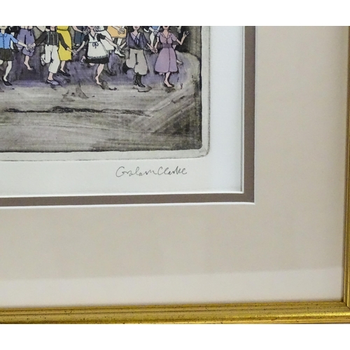 1888 - Graham Clarke (b. 1941), Limited edition colour etching and aquatint, Dance for Peace. Signed, title... 