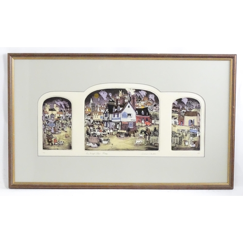 1891 - Graham Clarke (b. 1941), Limited edition colour etching and aquatint triptych, The Royal Star, from ... 