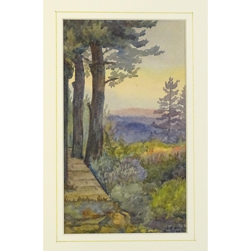 1896 - Isabel Violet Banks, Early 20th century, Watercolour, Corner of Summer house, Broadview, Hindhead, S... 