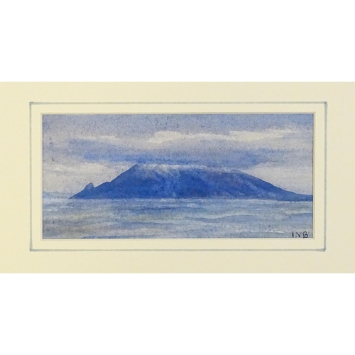 1900 - Isabel Violet Banks, 20th century, Watercolour, A topographical view of the Crozet Islands in the So... 