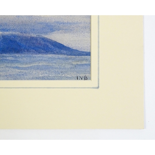 1900 - Isabel Violet Banks, 20th century, Watercolour, A topographical view of the Crozet Islands in the So... 