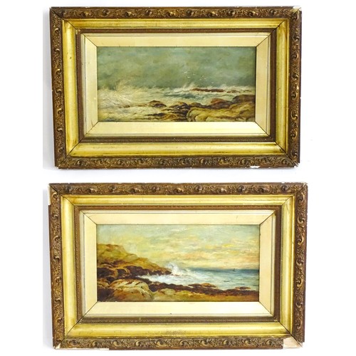 1692 - Manner of Sarah Louise Kilpack, Late 19th / early 20th century, Oil on canvas, A pair of coastal sce... 