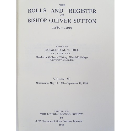 120 - Books: The Bede Roll of the Fraternity of St. Nicholas, edited by NW and VA James, vols I & II. Toge... 