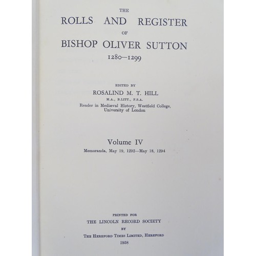 120 - Books: The Bede Roll of the Fraternity of St. Nicholas, edited by NW and VA James, vols I & II. Toge... 